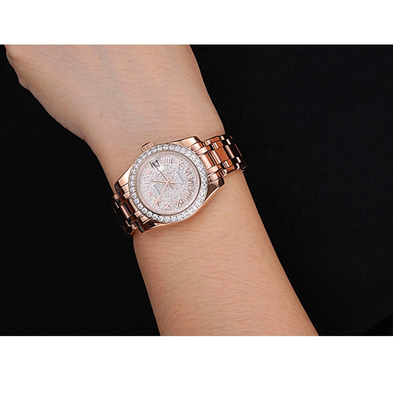 Rolex copies cheap Datejust Bracelet Rolex Case 622836 Pink And Bezel Dial And Gold Diamond 0601